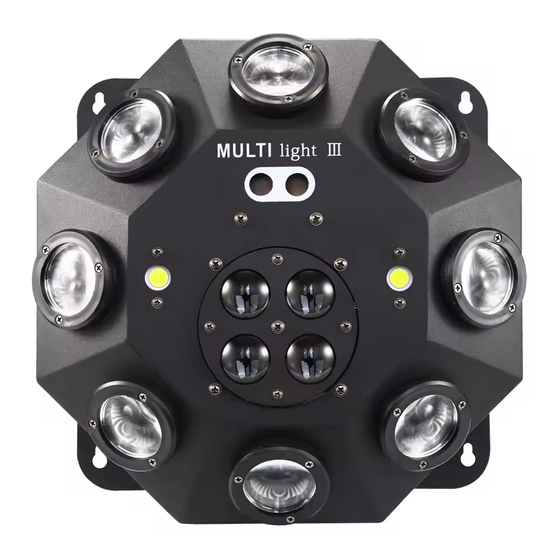 2024 Unique Design Stage Lights 8 Eye 5in1 RGBW DMX Rotating Strobe Effect LED Beam Laser Light for KTV Bar Disco Dj Club Party