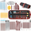 48-piece Pottery Tool Set for Carving, Clay Sculpting Tools, Polymer Clay Ceramic Modeling, Trimming, Shaping, Pottery Kiln Art