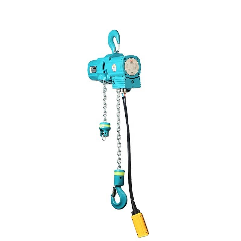 Air Hoist Small Pneumatic 1ton 2ton Chain Engine Hoist With Trolley