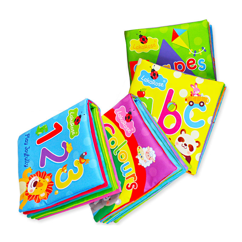 Alphabetic Numbers Color and Shapes Cloth Book for Babies Toy L013