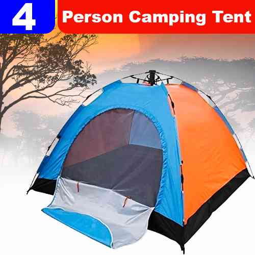 Camping Tent 4 Person Waterproof Double Layer Outdoor