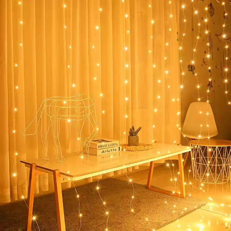 Christmas Decoration Led Curtain Fairy Garland String Lights Xmas Lamp New Year Wedding Party Curtain 220V