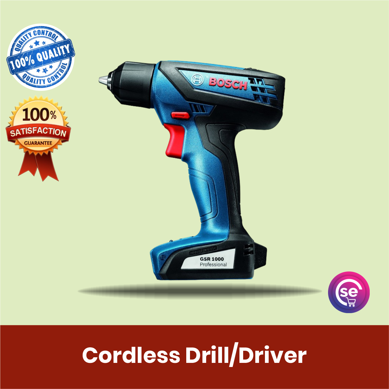 Cordless Drill Driver 21V Lithium Battery Power Tool
