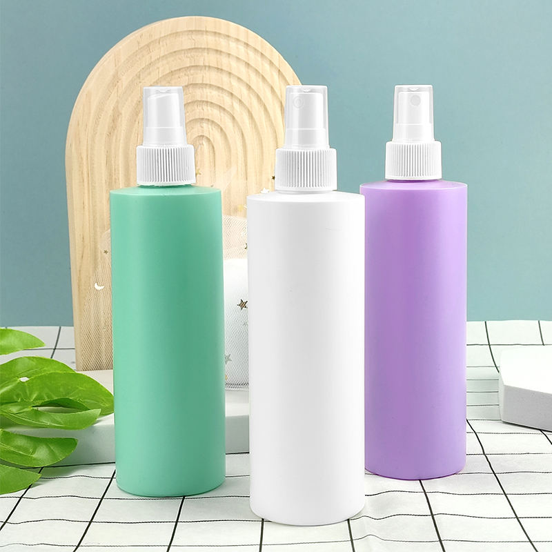 Custom Color Reusable HDPE Empty 8 oz Cosmetic Packaging Plastic Liquid Sunscreen Toner Pump Fine Mist Spray Bottle
