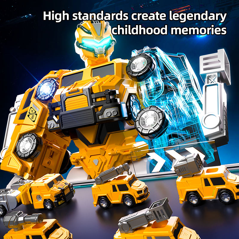 Customized Plastic Transforming Robot DIY Magnetic Model Toy Unisex Shape-shifting Robot for Ages 3+