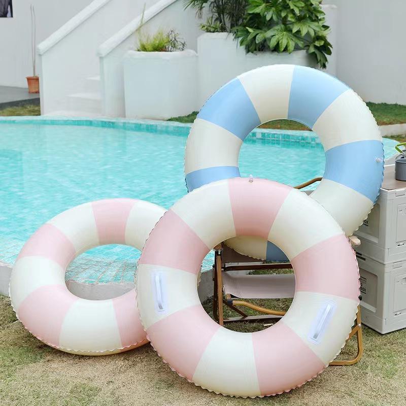 Factory Wholesale Custom Stock Inflatable Beach Party Ring PVC Pool Float Tube Water Toys Swim Ring for Children
