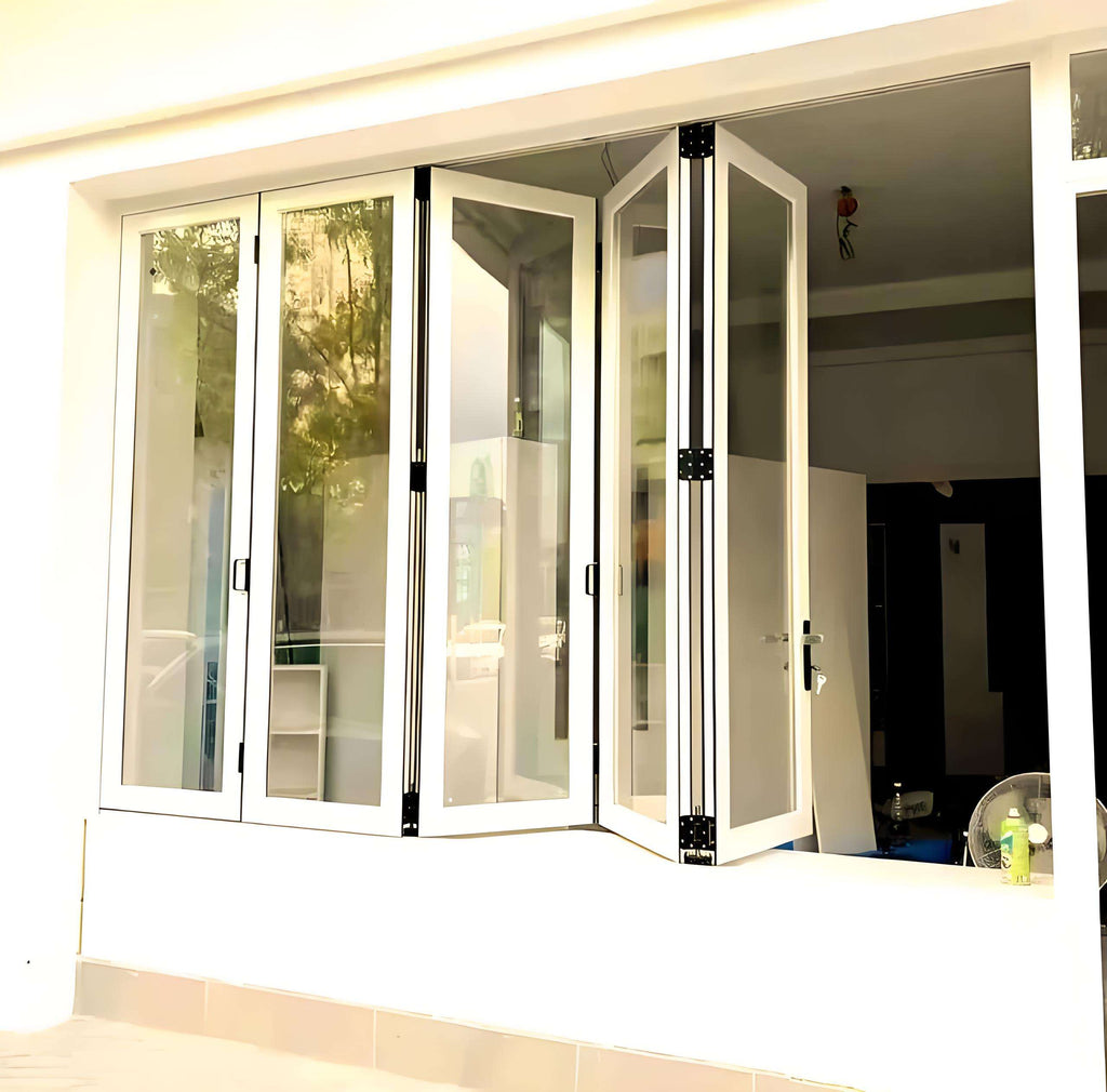 Folding windows Frameless Folding windows Horizontal Folding windows Folding Balcony Window