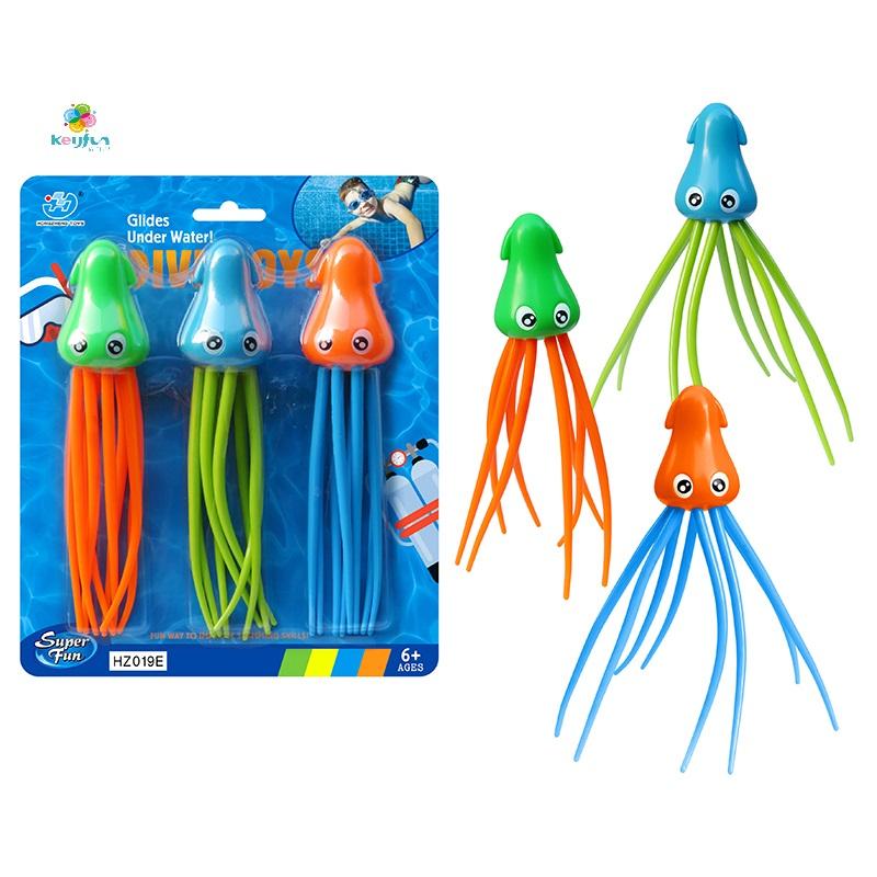 Glides Under Water Diving Toys Set Diving Octopus Diving Fish Ring Mermaid Swimming Pool Toys Water Toys for Kids Unisex H251179