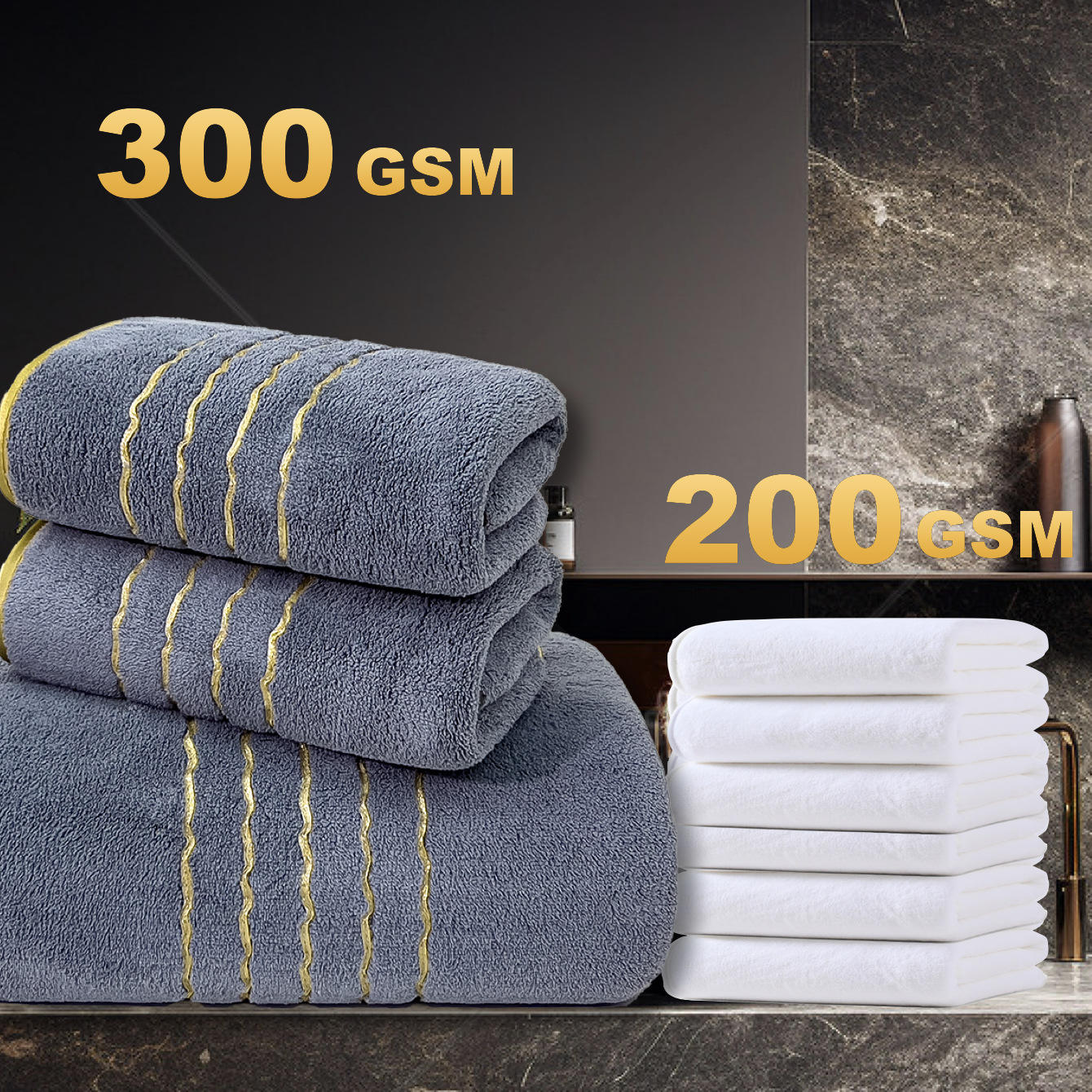 Coral Fleece Bath Towel Set