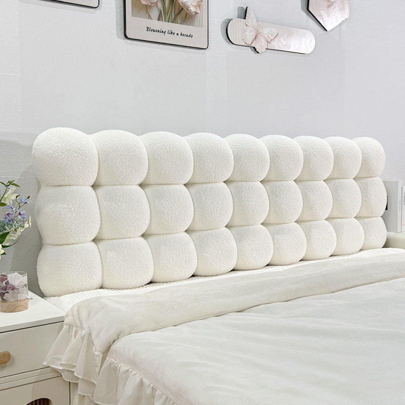 Small 14CM Thickened Snow Ball Headboard Cushion for Bedroom Tatami
