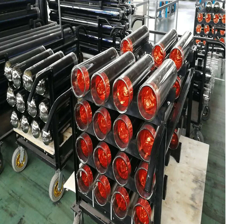 HUAMAO CE Certified Large Diameter 125mm Glass Solar Cooker Vacuum Tube with Black Chromium Coating