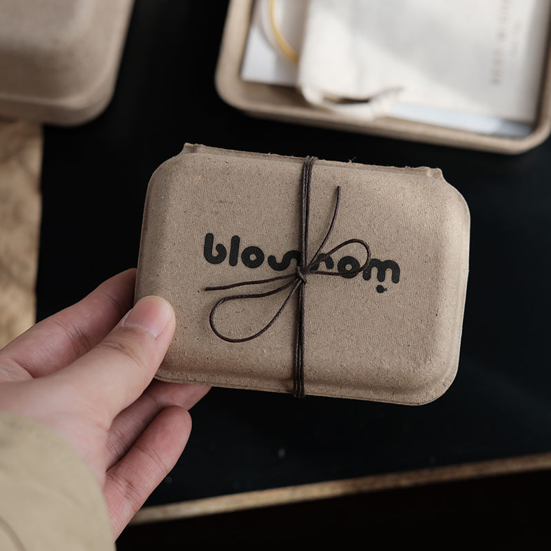 High-Looking Customized Handmade Soap Jewelry Packaging Box 2mm Wood Color Paper Pulp Gift Box Essential Oil Souvenir Essential