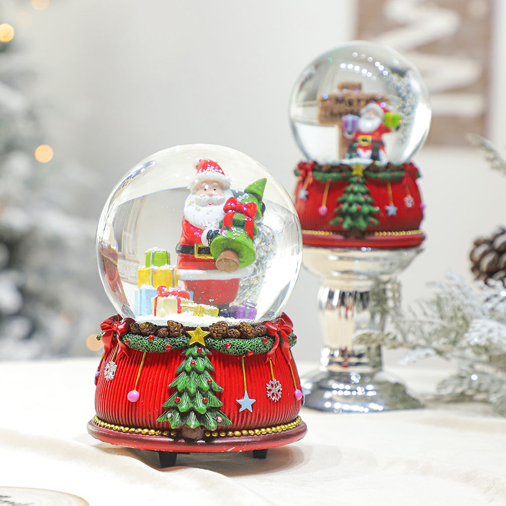 Hot Sale Musical Christmas Snow Globes Ball Decorations Ornaments Supplies Gifts Snowball Globe