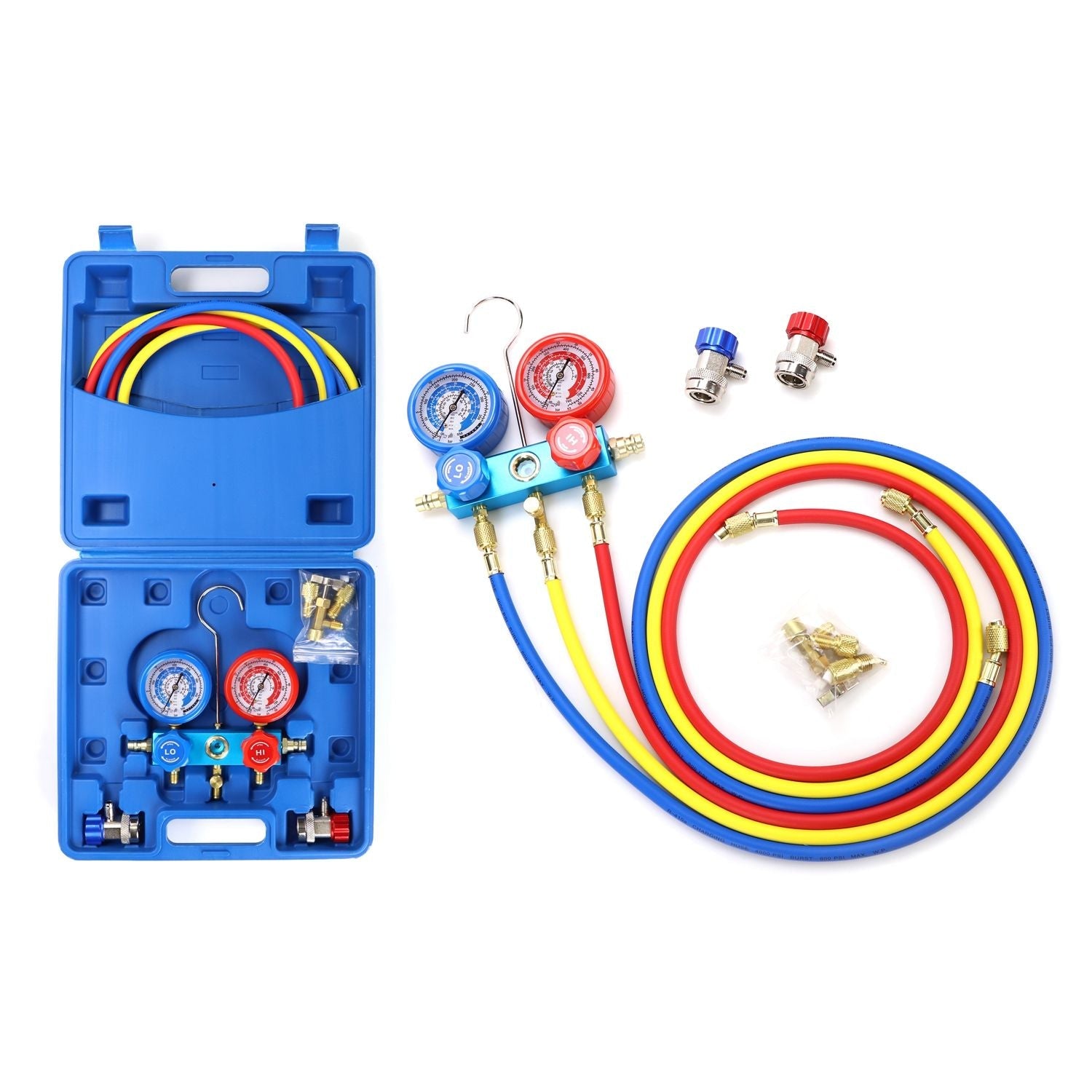 J304 Digital HVAC Refrigeration Air Conditioning Tools Manifold Gauge Set for R134 R22 R12 R502 AC Gauges Pressure Gauges