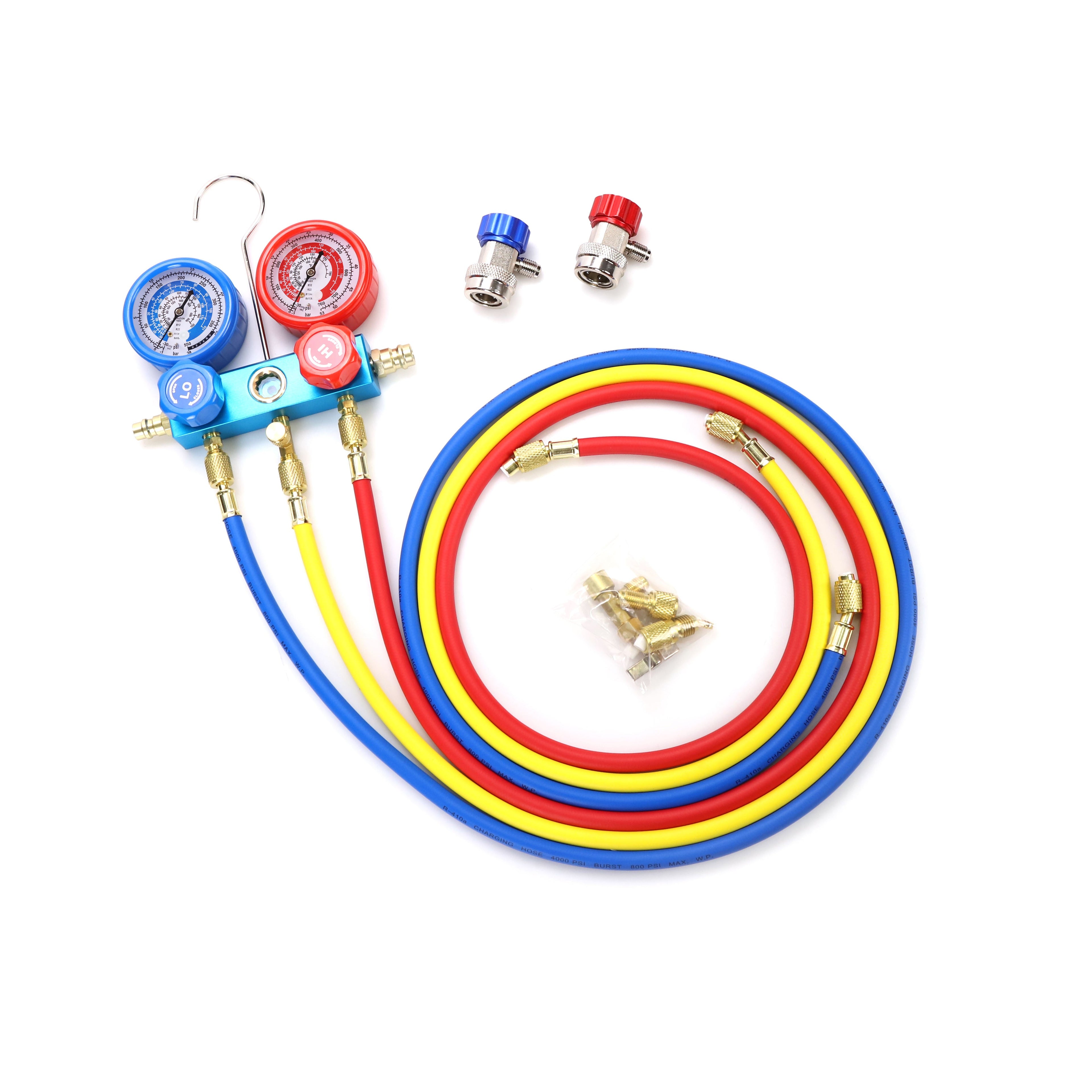 J304 Digital HVAC Refrigeration Air Conditioning Tools Manifold Gauge Set for R134 R22 R12 R502 AC Gauges Pressure Gauges