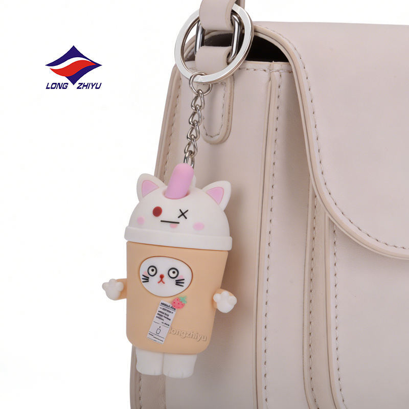 Longzhiyu 20 Years Maker Customized Keyring 3D Cartoon Cute PVC Keychains Custom Doll Gifts Key Chains With Personalized Logo
