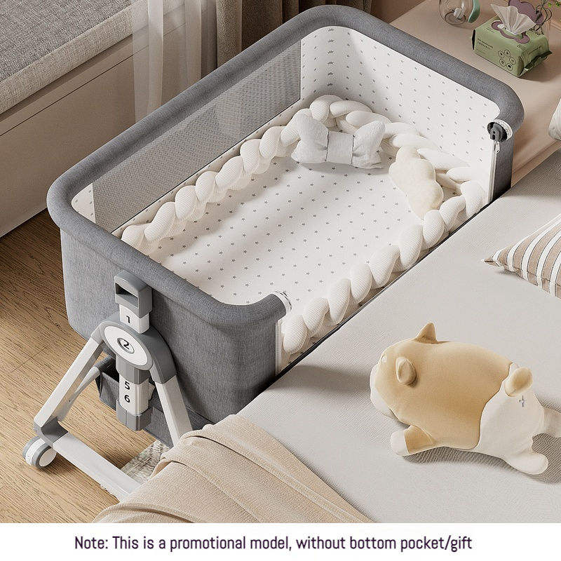 Modern Multi-functional Kids' Baby Crib Cot Baby Bassinet Cradle 3 in 1 Travel Baby Bed with Breathable Net Bedside Sleeper