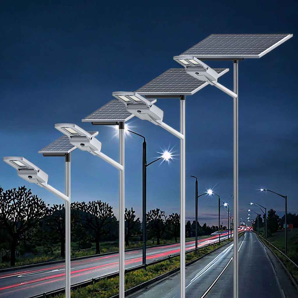 Outdoor IP66 Wide Solar Street Light Yellow All in Two 30w 50w 60w 80w 100w 120w 150w 200w Motion Sensor Solar LED Street Light