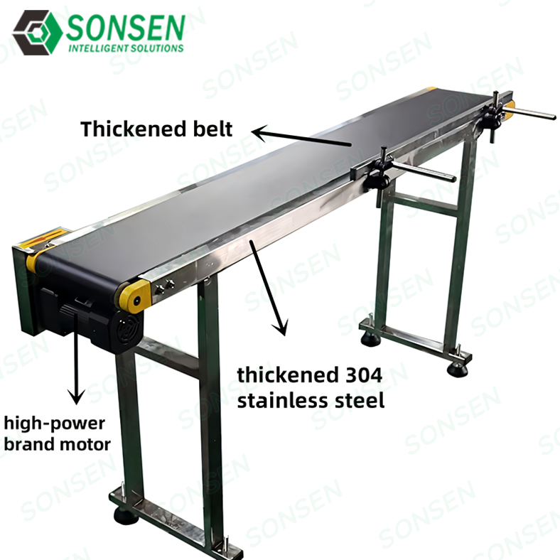 PU Rubber Straight Belt Conveying Equipment - Automated Flow Line Small Industrial Conveyor Setup PVC Conveyor Line