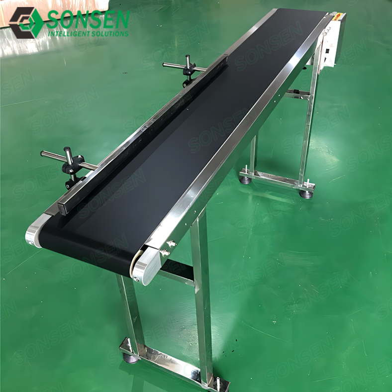 PU Rubber Straight Belt Conveying Equipment - Automated Flow Line Small Industrial Conveyor Setup PVC Conveyor Line