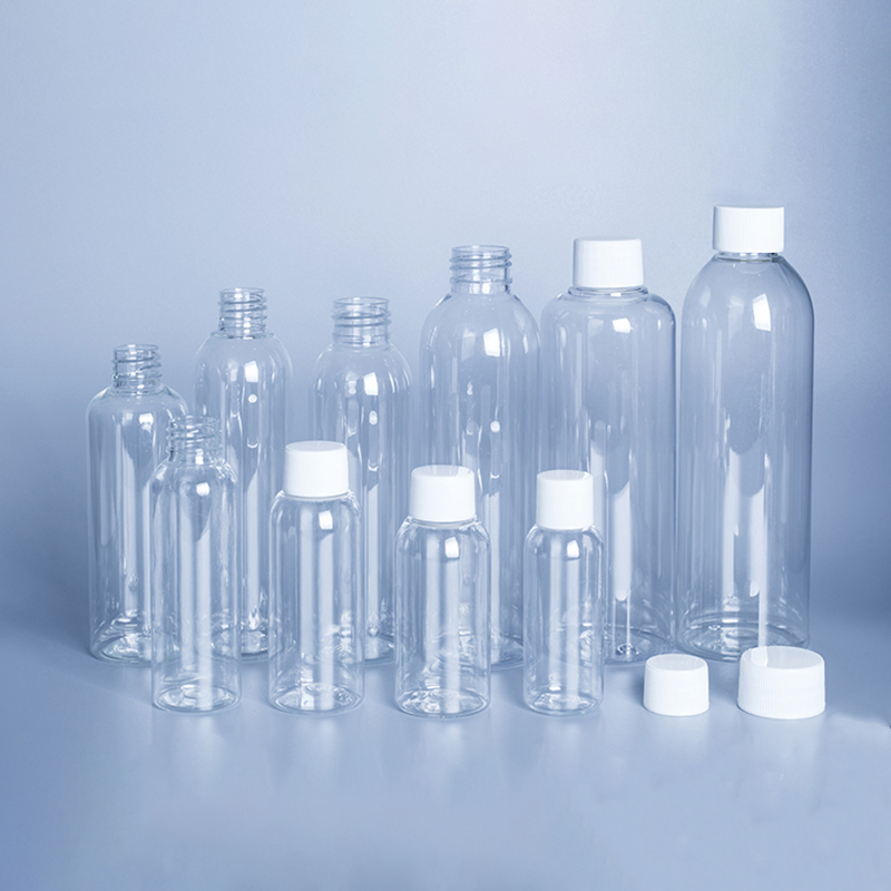 Plastic Bottle with Screw on Cap PET Toner Small Bottle Squeeze Transparent Hotel Shampoo Bottle 30ml 100ml 120ml 250ml