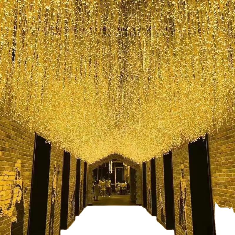 Custom LED Ice Strip Lights Red Atmosphere Net and Waterfall Solar Lights with IP44/IP65 Rating Wedding Decoration Supplies