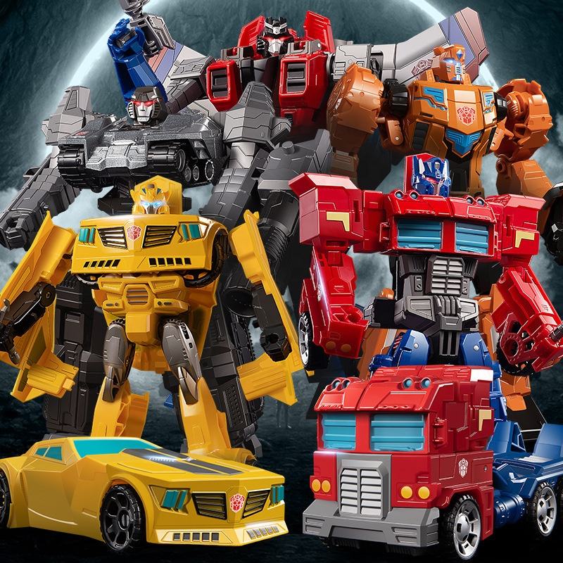 Transformation Toy Car Robot Model Alloy Version Optimus Wasp Cable Dinosaur King Teens' Figure Light Chassis Kit