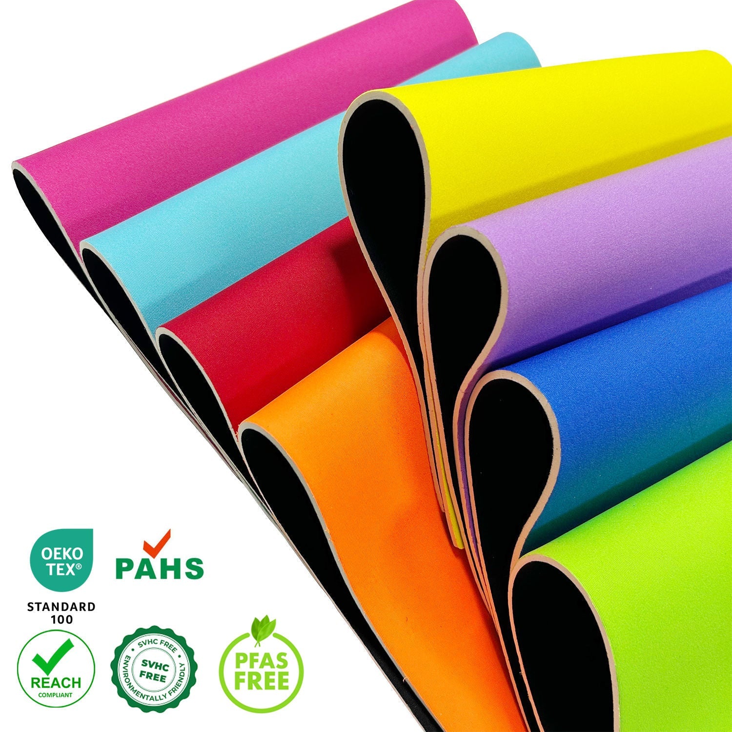 Wholesale Price Custom 1.5mm 2mm 3mm 4mm 5mm 7mm Neoprene Polyester Nylon Fabric Rubber Sheet Textile Neoprene Fabric