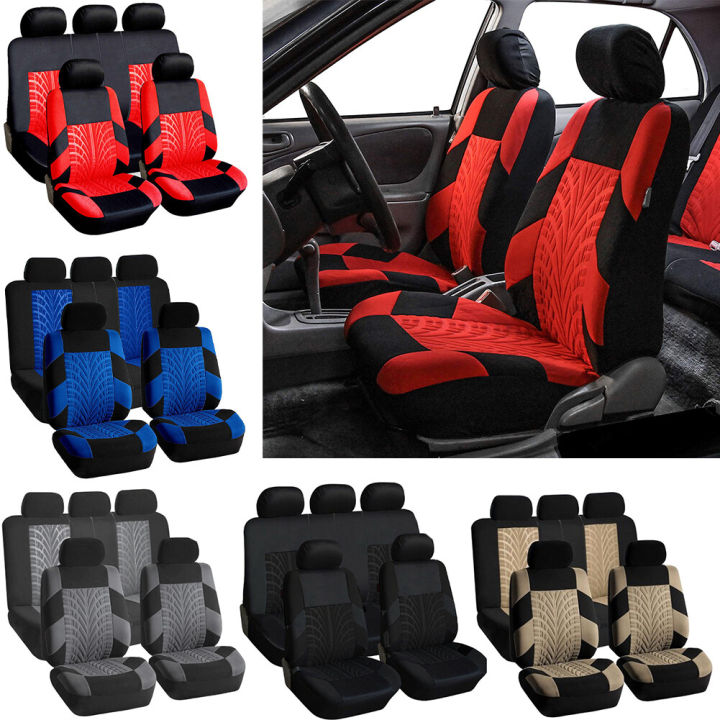 Car Seat Cover Full Set PU Leather Universal 5 Seats