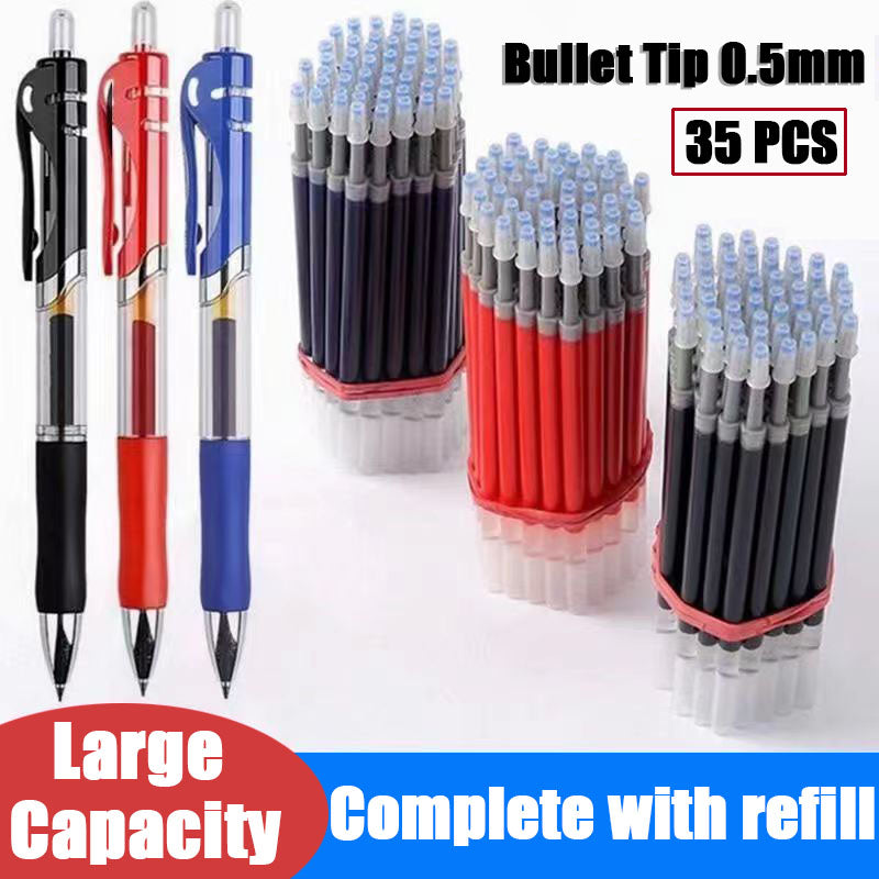 Ballpoint Pen Set 50pcs Blue Black Red Ink Office