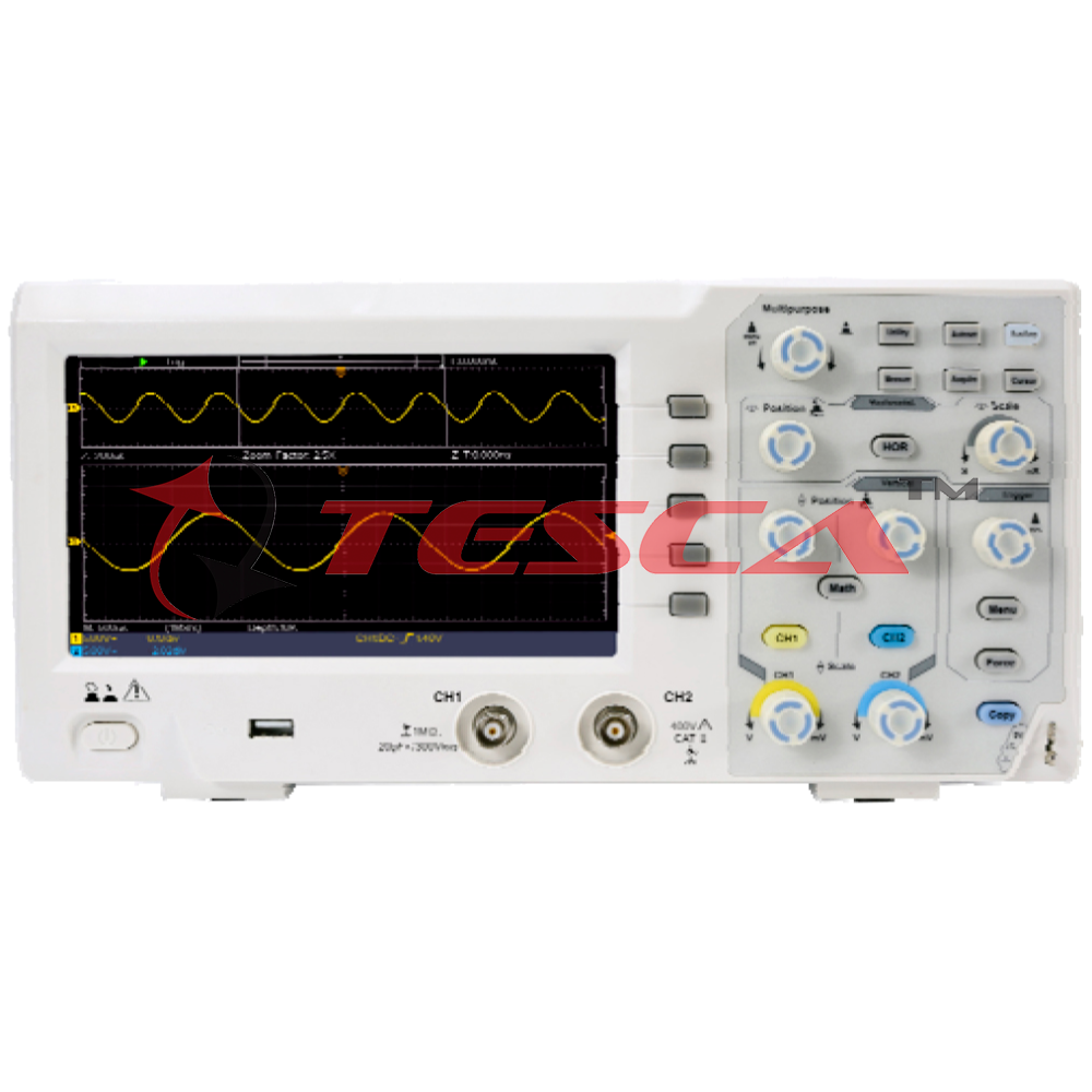 Oscilloscope Digital 100MHz 2 Channel USB Portable