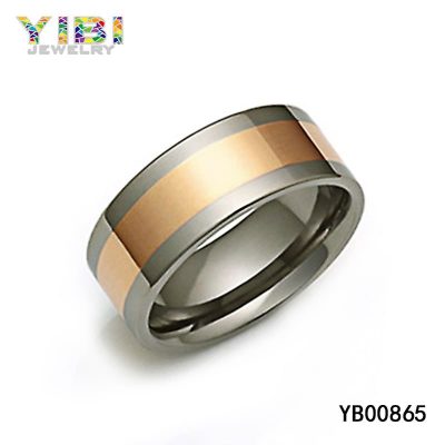 Titanium Ring Men Wedding Band 8mm Comfort Fit
